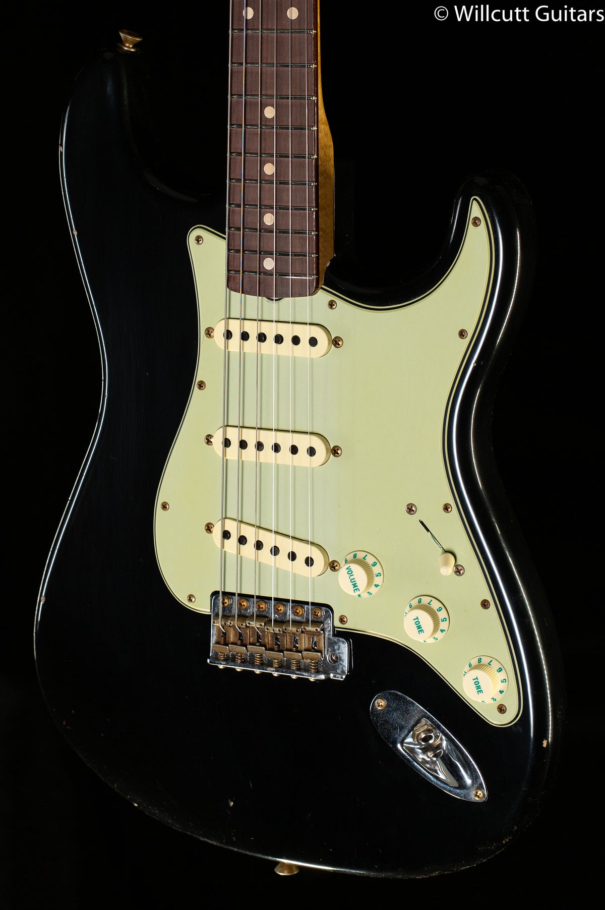 Fender Custom Shop Willcutt True '62 Stratocaster Journeyman Relic Black 60s C (823)