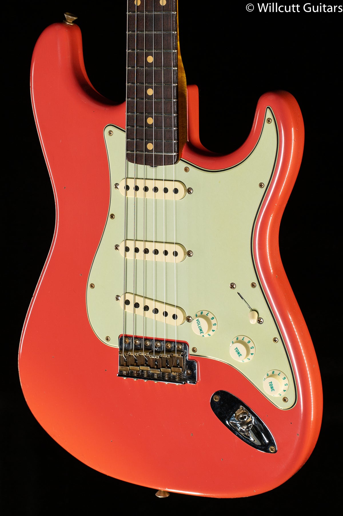 Fender Custom Shop Willcutt True &#39;62 Stratocaster Journeyman Relic Fiesta Red Josephina Handwound 57 Soft V