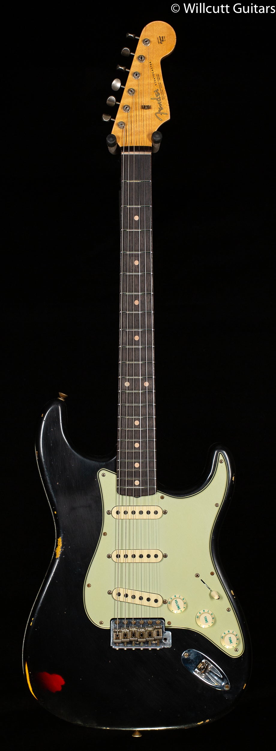 Fender Custom Shop Willcutt True &#39;62 Stratocaster Journeyman Relic Black over 3TS &#39;59 C