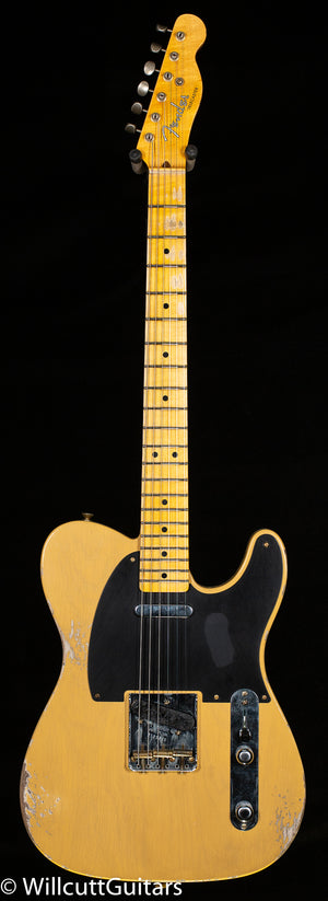 FENDER CUSTOM SHOP 52 TELECASTER® RELIC® AGED NOCASTER® BLONDE (780)