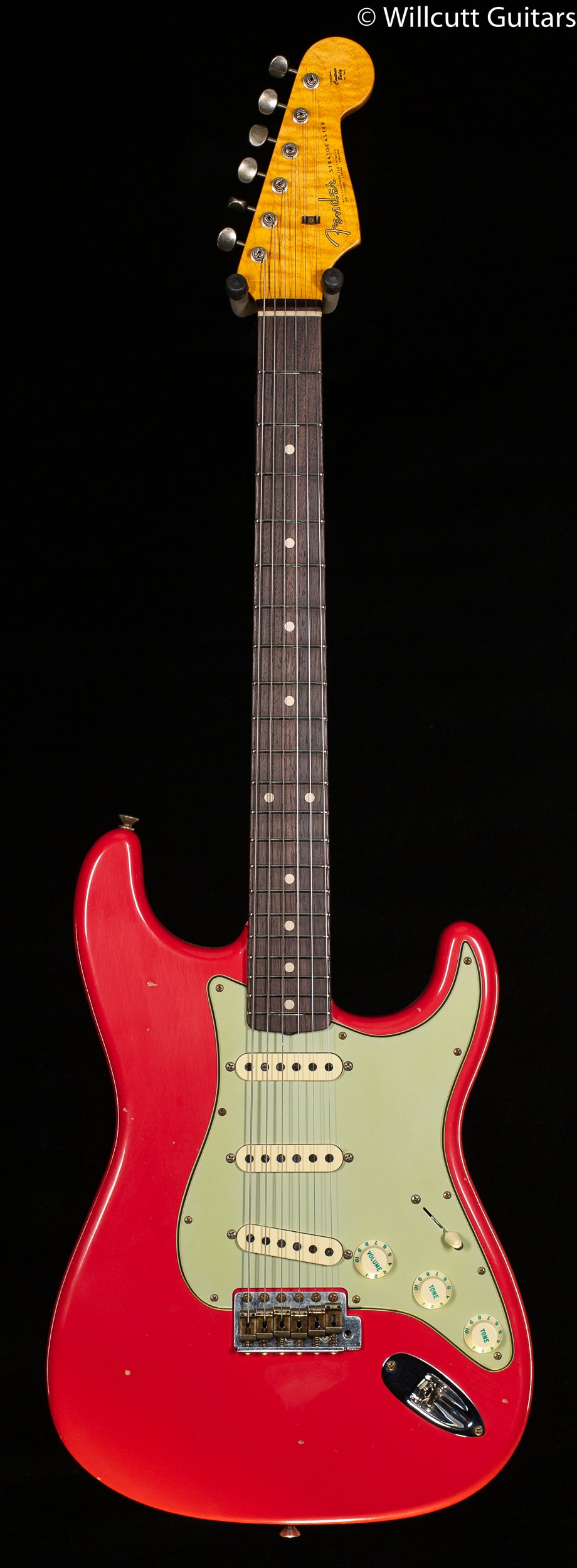 Fender Custom Shop Willcutt True '62 Stratocaster Journeyman Relic Fiesta Red 60s Oval C (697)