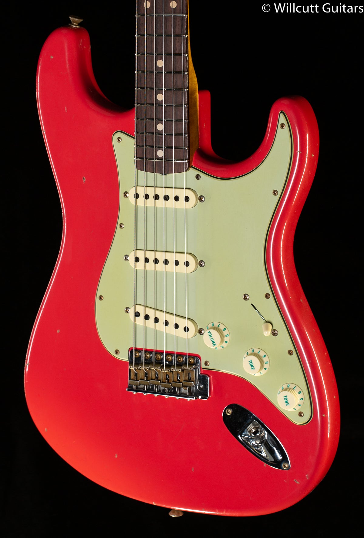 Fender Custom Shop Willcutt True '62 Stratocaster Journeyman Relic Fiesta Red 60s Oval C (759)