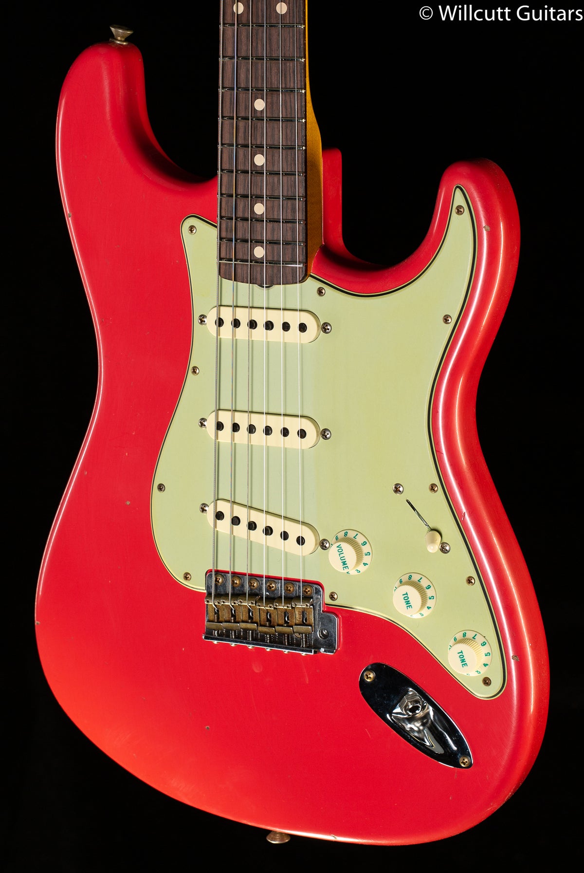 Fender Custom Shop Willcutt True '62 Stratocaster Journeyman Relic Fiesta Red 60s Oval C (061)