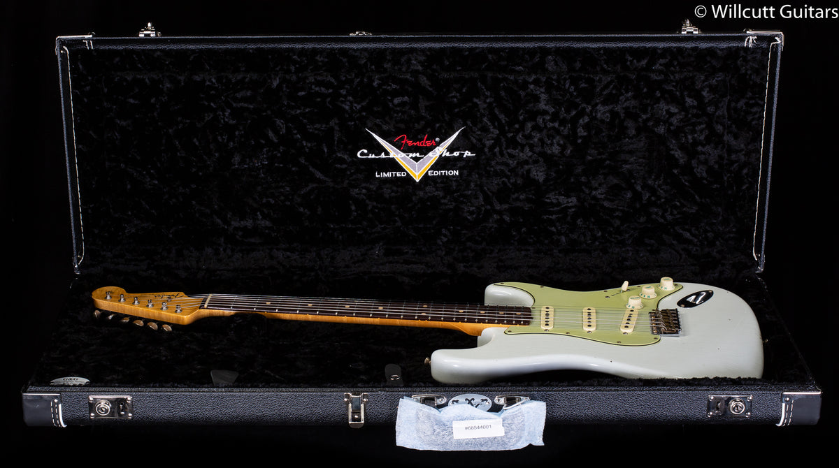 Fender Custom Shop Willcutt True '62 Stratocaster Journeyman Relic Olympic White Large C (142)