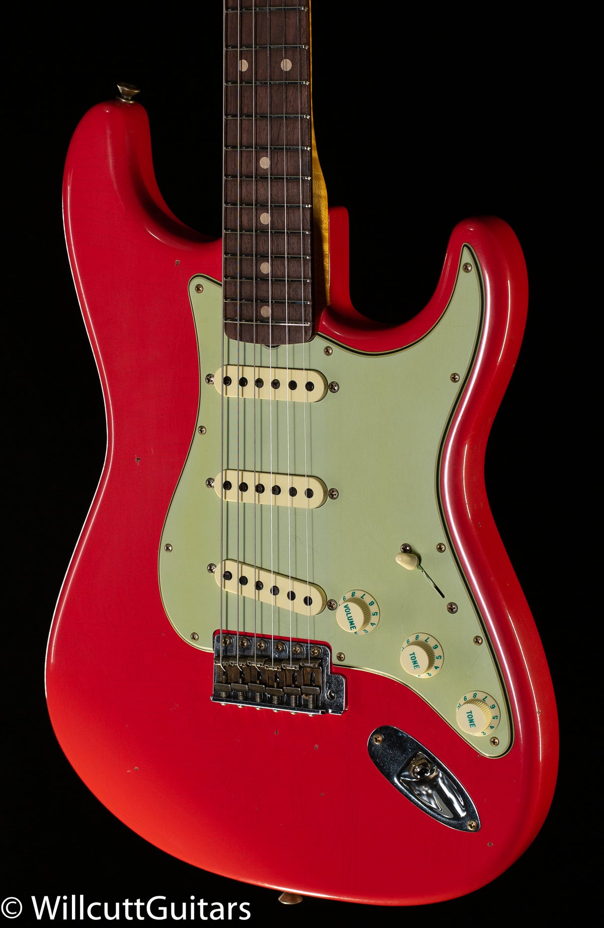 Fender Custom Shop Willcutt True '62 Stratocaster Journeyman Relic Fiesta Red Josephina Handwound 57 Soft V (233)