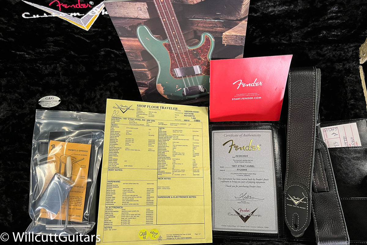 Fender Custom Shop 1961 Stratocaster Heavy Relic Surf Green (466)