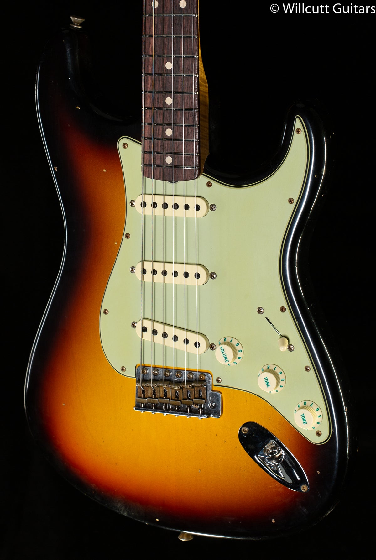 Fender Custom Shop Willcutt True '62 Stratocaster Journeyman Relic 3-Tone Sunburst Josephina Handwound 57 Soft V (585)