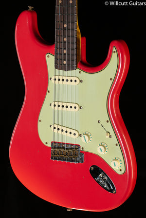 Fender Custom Shop Willcutt True '62 Stratocaster Journeyman Relic Fiesta Red 60s Oval C (618)