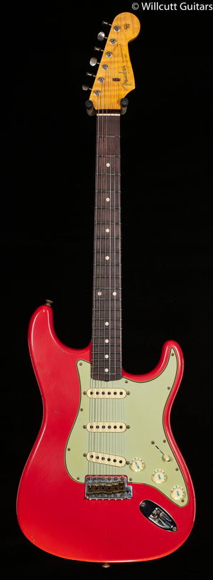 Fender Custom Shop Willcutt True '62 Stratocaster Journeyman Relic Fiesta Red 60s Oval C (624)