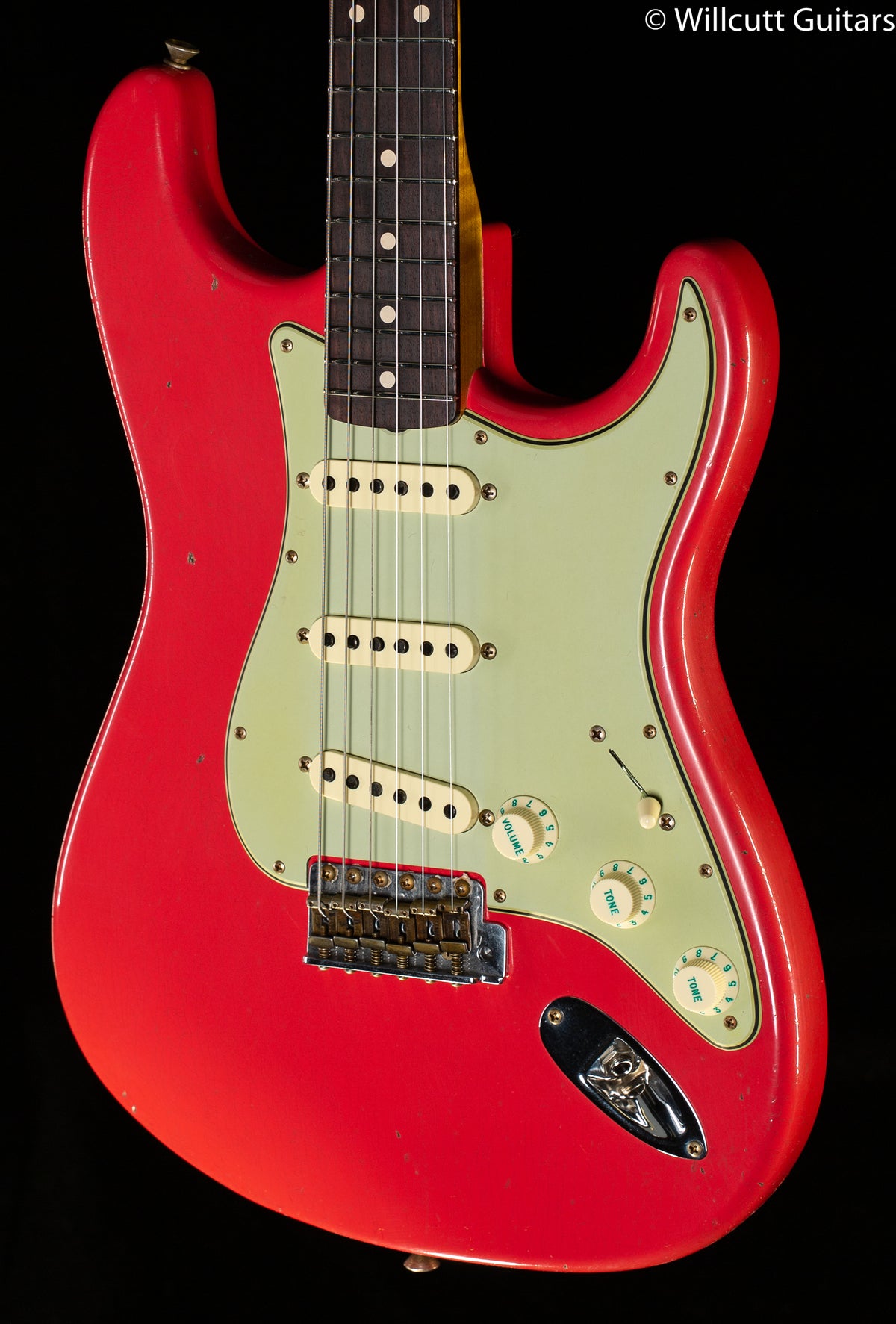 Fender Custom Shop Willcutt True '62 Stratocaster Journeyman Relic Fiesta Red 60s Oval C (624)