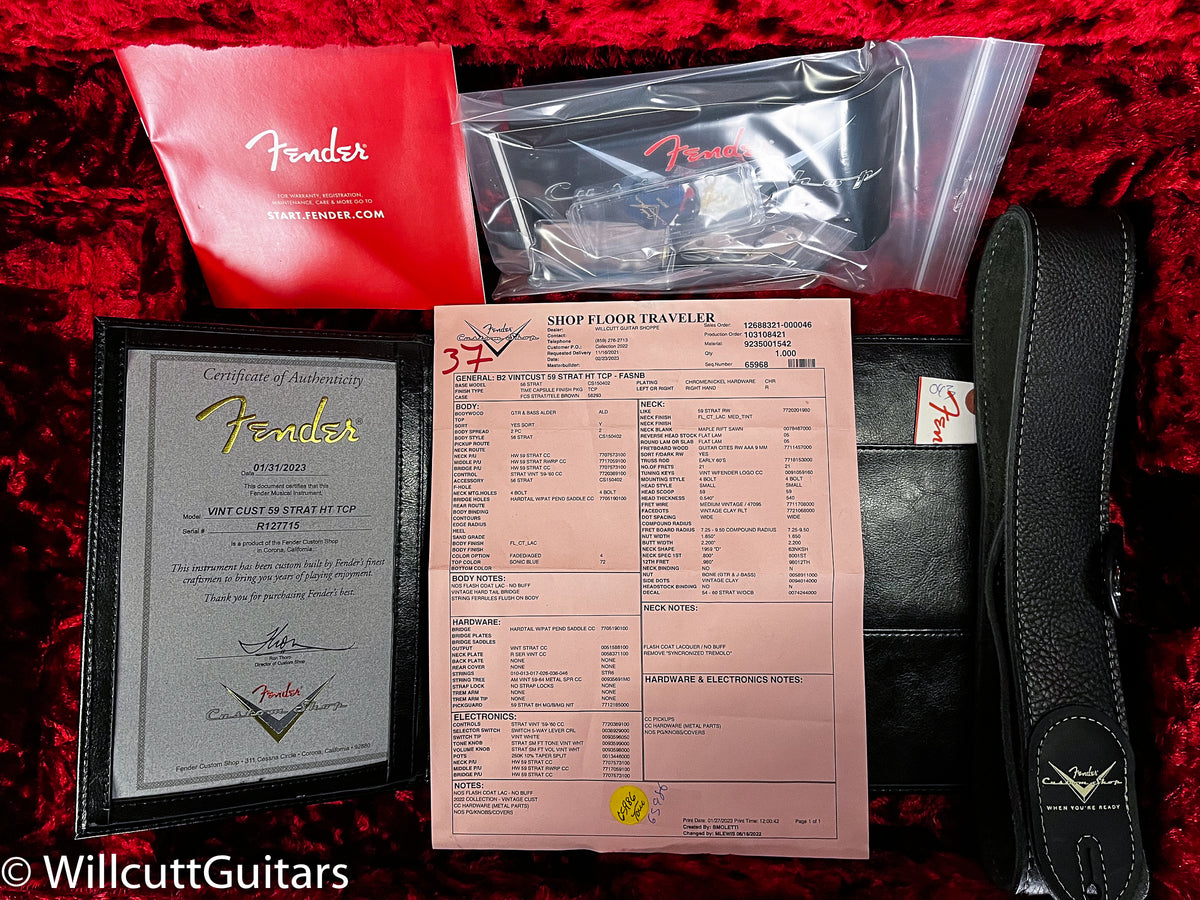 Fender Custom Shop Vintage Custom &#39;59 Stratocaster Hardtail Faded Aged Sonic Blue (715)