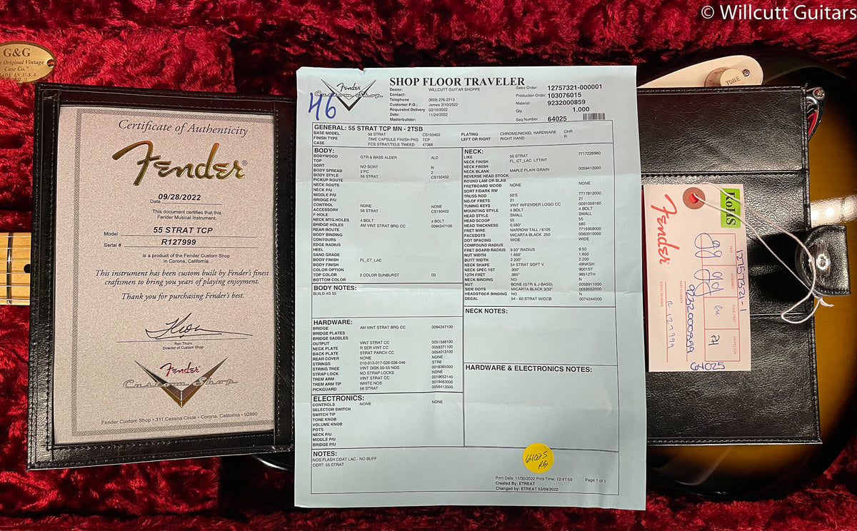 Fender Custom Shop 1955 Stratocaster Time Capsule 2-Tone Sunburst (999)