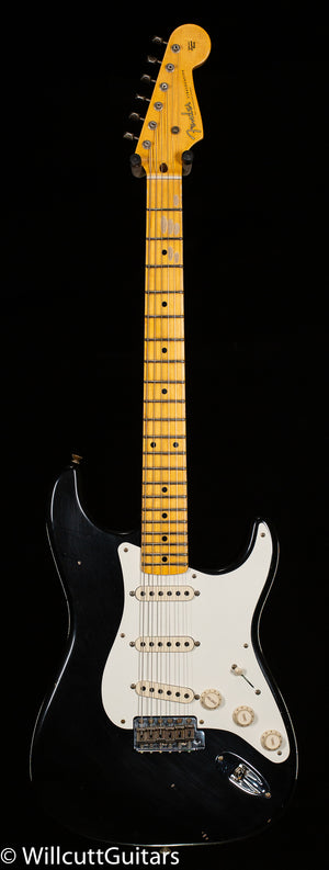 Fender Custom Shop 1955 Stratocaster Journeyman Relic Black Josefina Pickups (634)