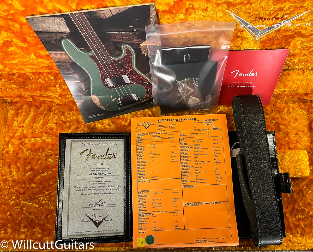 Fender Custom Shop 1963 Precision Bass Journeyman Relic Sonic Blue (189)