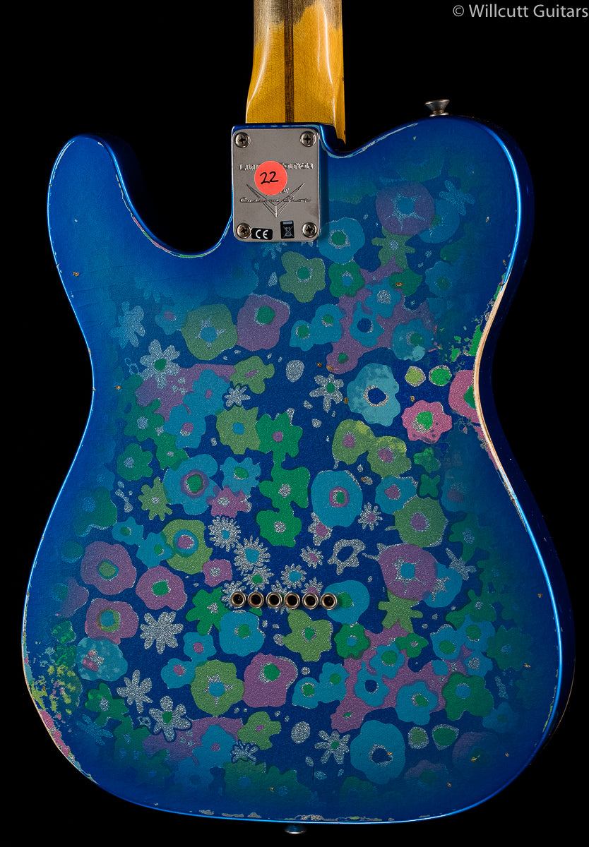 Fender Custom Shop 50s Relic Thinline Tele Blue Flower - Willcutt