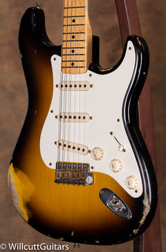◆ CustomElectrolic Relic SunburstStrato◆ Fender Stratocaster RI Reissue Sunburst over Blue Zebra Body