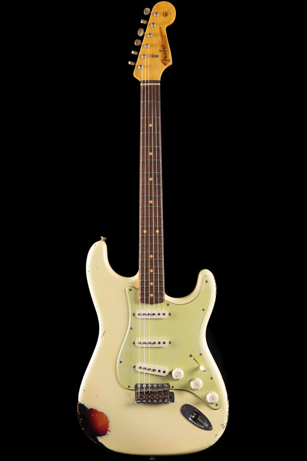 Fender Custom Shop 1960 Stratocaster® Heavy Relic Vintage White over 3-Tone Sunburst (606)