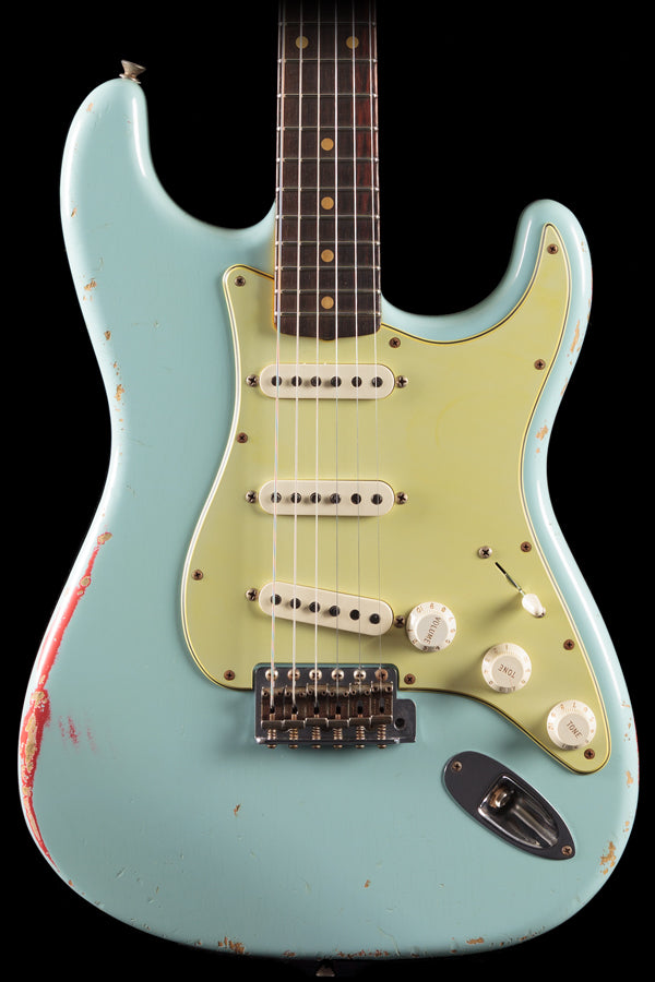 Fender Custom Shop 1960 Stratocaster Heavy Relic Sonic Blue over