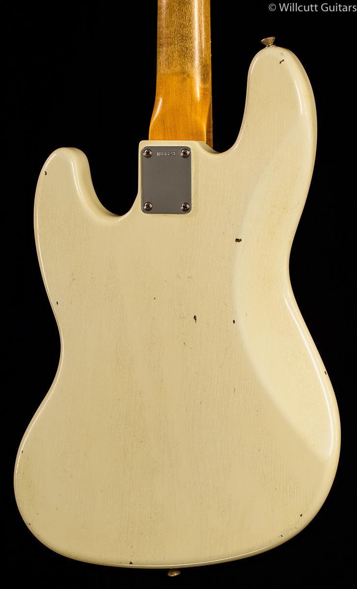 Fender Custom Shop 1960 Journeyman Jazz Bass Aged Olympic White Bass Guitar
