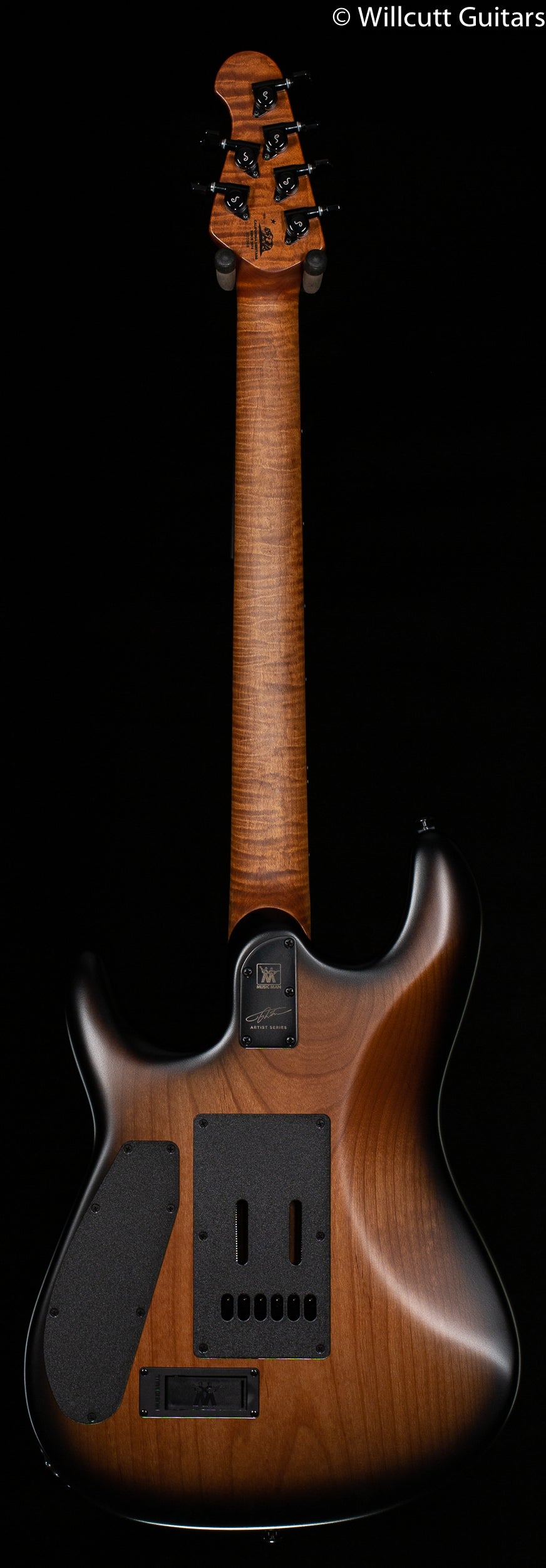 Ernie Ball Music Man Jason Richardson 6-string Cutlass Natural Buckeye Burl Black Burst