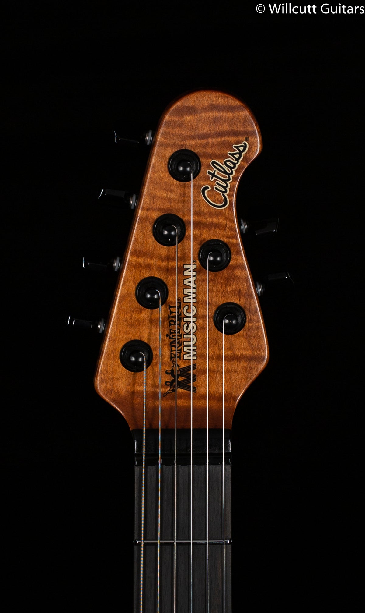 Ernie Ball Music Man Jason Richardson 6-string Cutlass Natural Buckeye Burl Black Burst