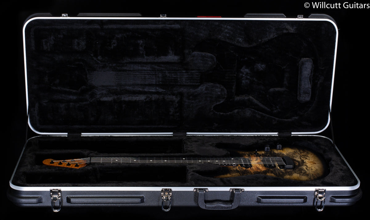 Ernie Ball Music Man Jason Richardson 6-string Cutlass Natural Buckeye Burl Black Burst