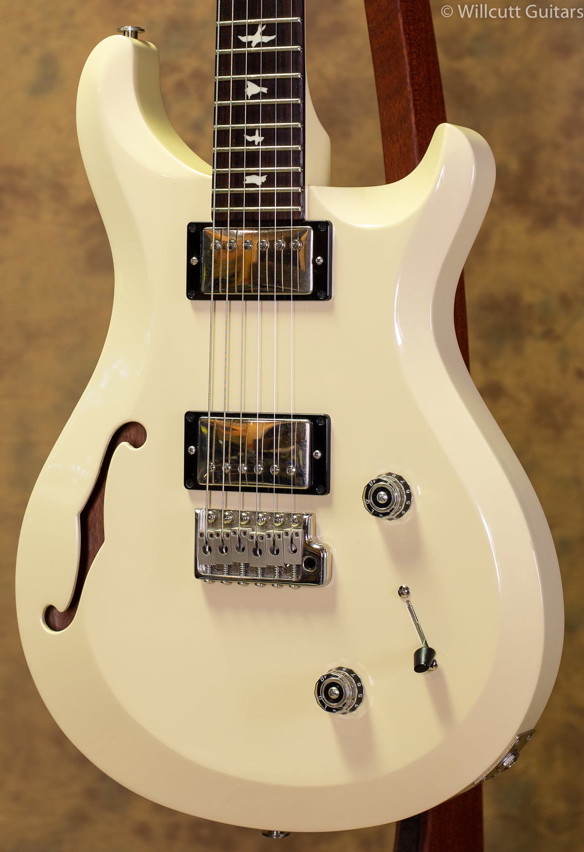 PRS S2 Semi Hollow Trem Birds Antique White USED