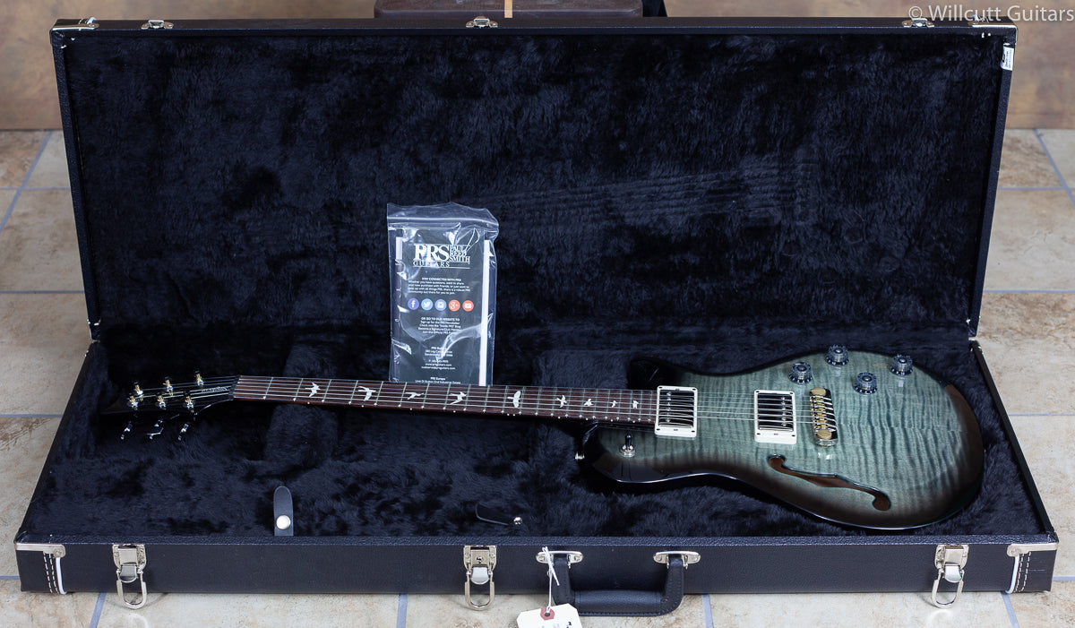 PRS S2 Singlecut Semi-Hollow Trampas Green Smokeburst USED