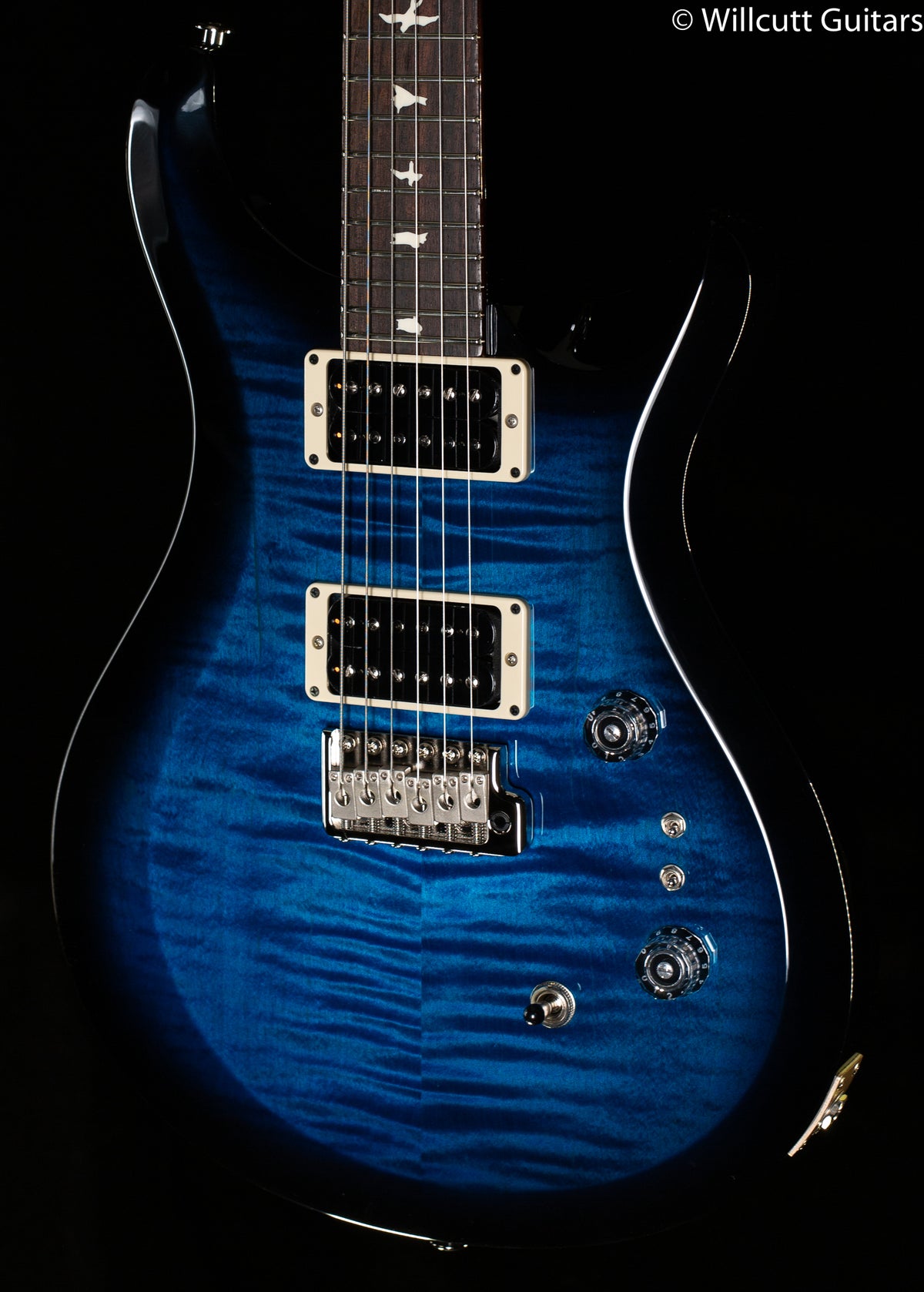 PRS S2 Custom 24-08 Maple Top Custom Color Whale Blue Smokeburst (553)