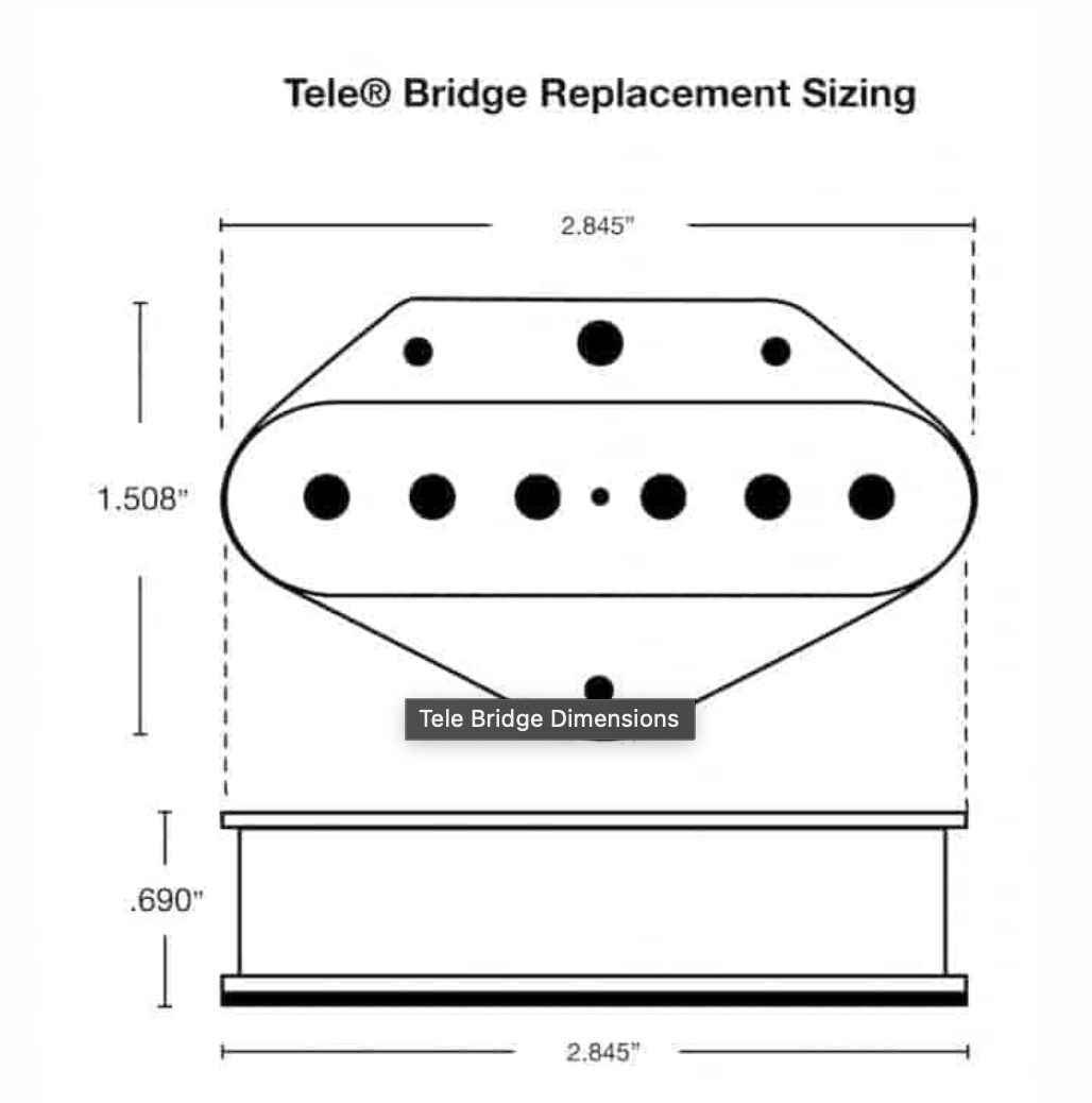 Fralin Vintage Hot Tele Set w/ Flat Stagger, Raw Nickel Cover, and Black String Wrap