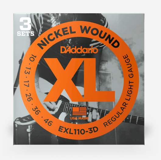 D'Addario EXL110 Nickel Regular Light 10-46 3-Sets