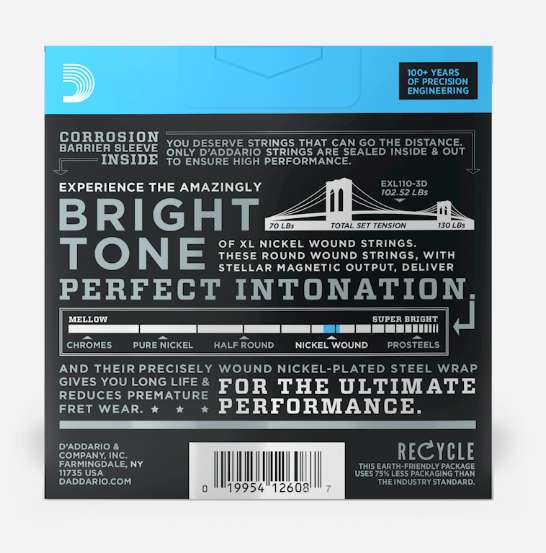 D'Addario EXL110 Nickel Regular Light 10-46 3-Sets