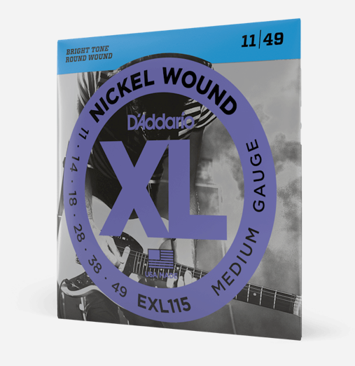 D&#39;Addario EXL115 Nickel Medium/Blues-Jazz Rock, 11-49