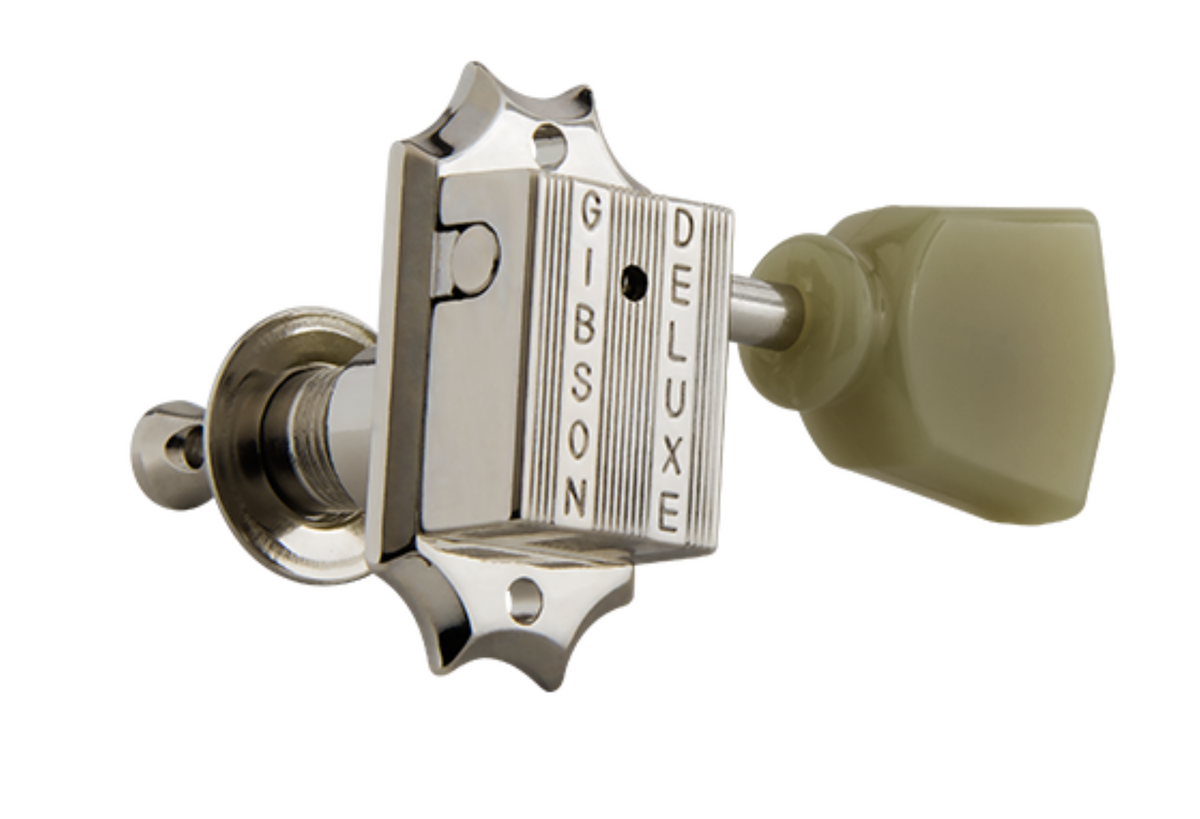 Gibson Deluxe Green Key Tuner Set (Vintage Nickel)