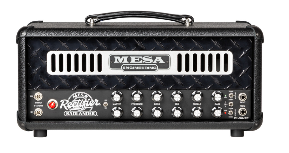 Mesa Boogie Badlander 25 Head Black Bronco Black Diamond Plate (139)
