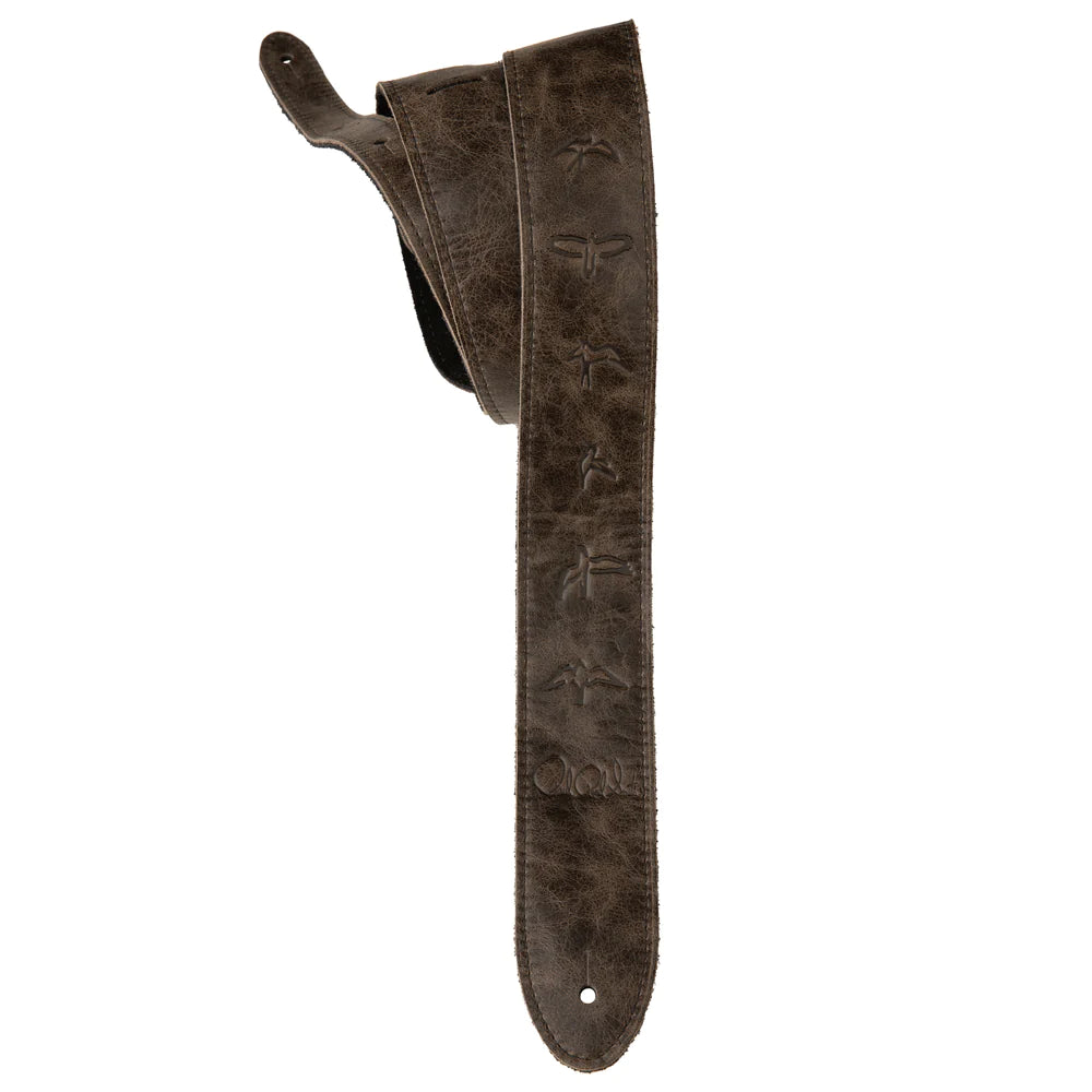 Embossed Leather Guitar Strap