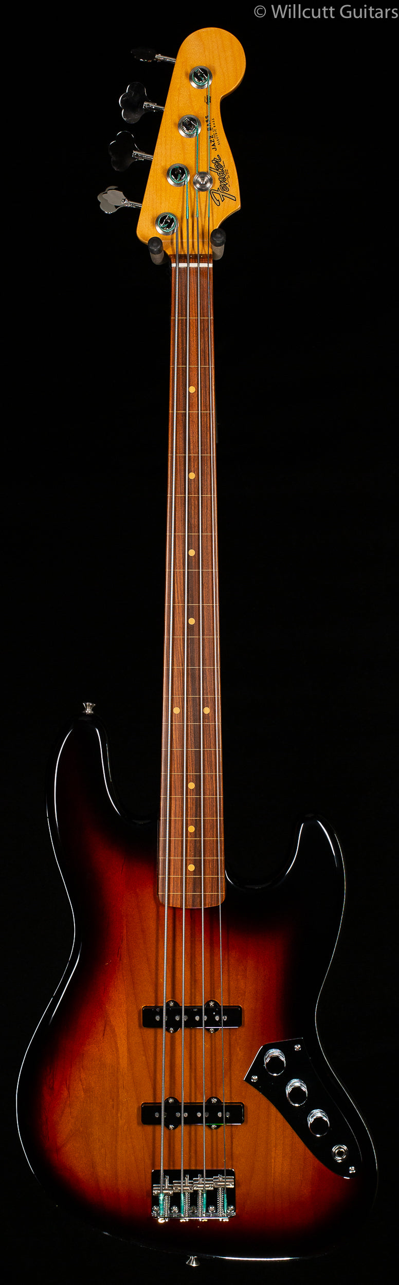 Fender Jaco Pastorius Tribute Jazz Bass Fretless 3-Color Sunburst Bass Guitar