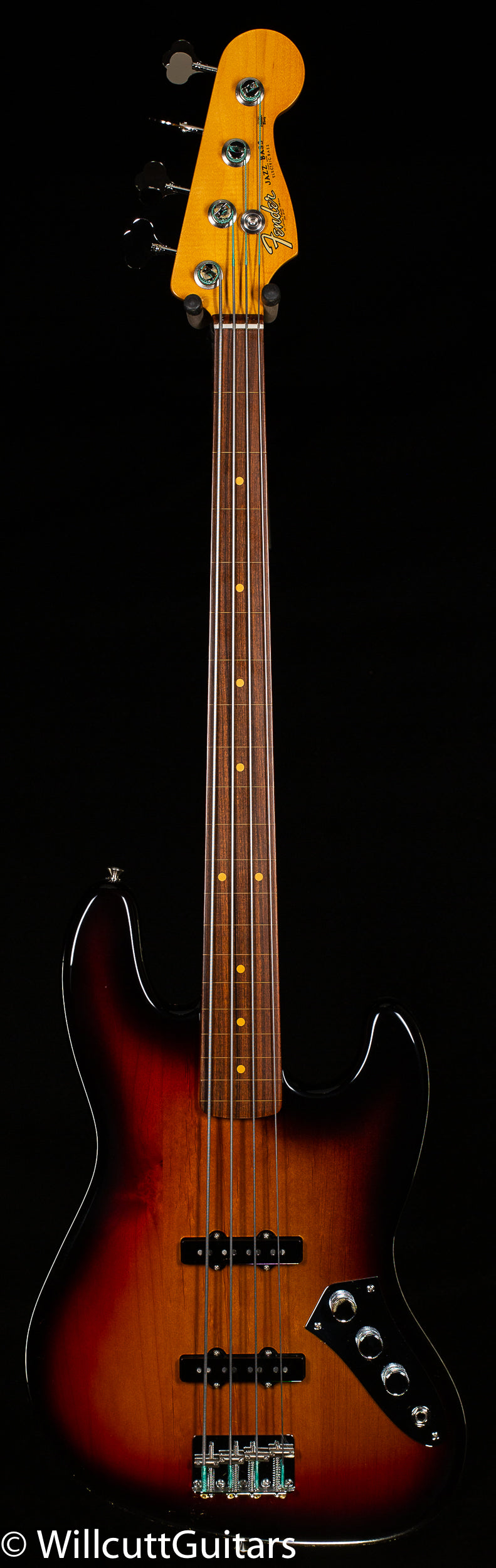 Fender Jaco Pastorius Tribute Jazz Bass Fretless 3-Color Sunburst Bass Guitar