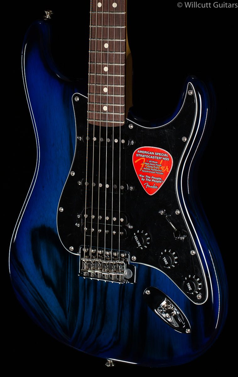 Fender American Design Strat Burnt Blue Transparent