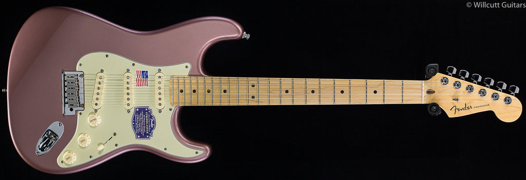 ギター Fender American Delax Fender American Deluxe Stratocaster Burgundy Mist Metallic Maple