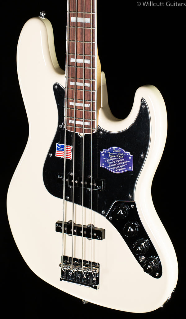 Fender American Deluxe Jazz Bass Olympic White - Willcutt Guitars