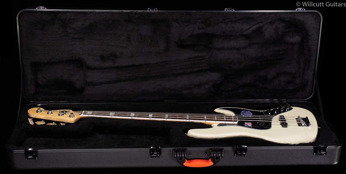 Fender American Deluxe Jazz Bass Olympic White   Willcutt Guitars