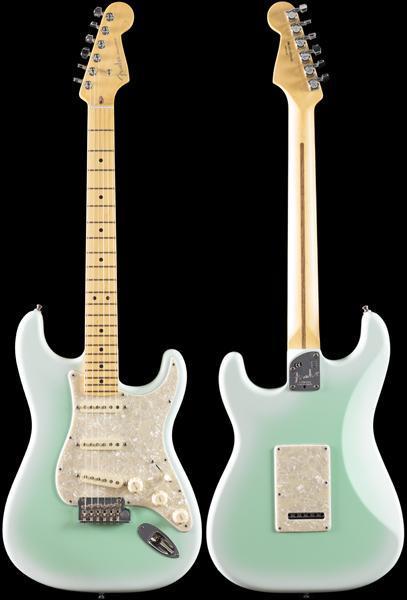 taimu　American Design Stratocaster Fender American Design Strat 2-Tone, Surf/Sonic Blue