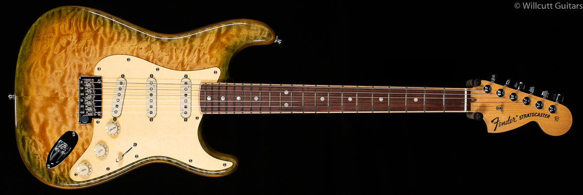 Fender Dealer Event Select Stratocaster Quilt Top Green Yellow