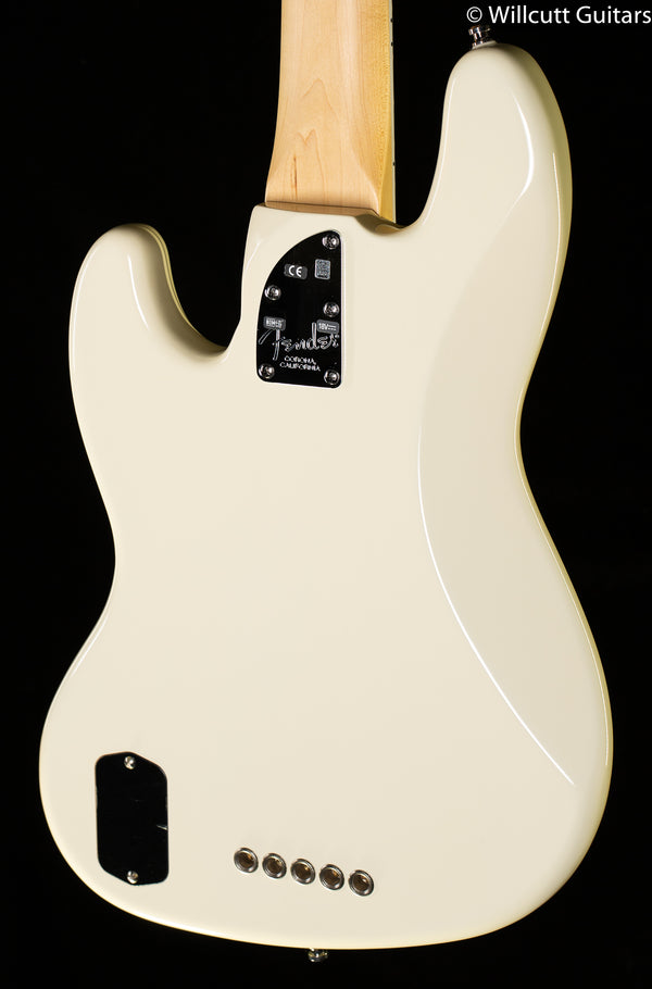 Fender American Deluxe Jazz Bass V Olympic White Rosewood 