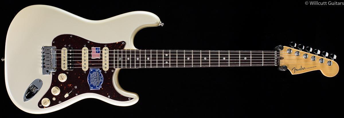 Fender American Deluxe Strat HSS Shawbucker Olympic Pearl