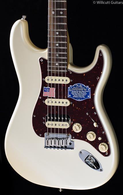 Fender American Deluxe Strat HSS Shawbucker Olympic Pearl