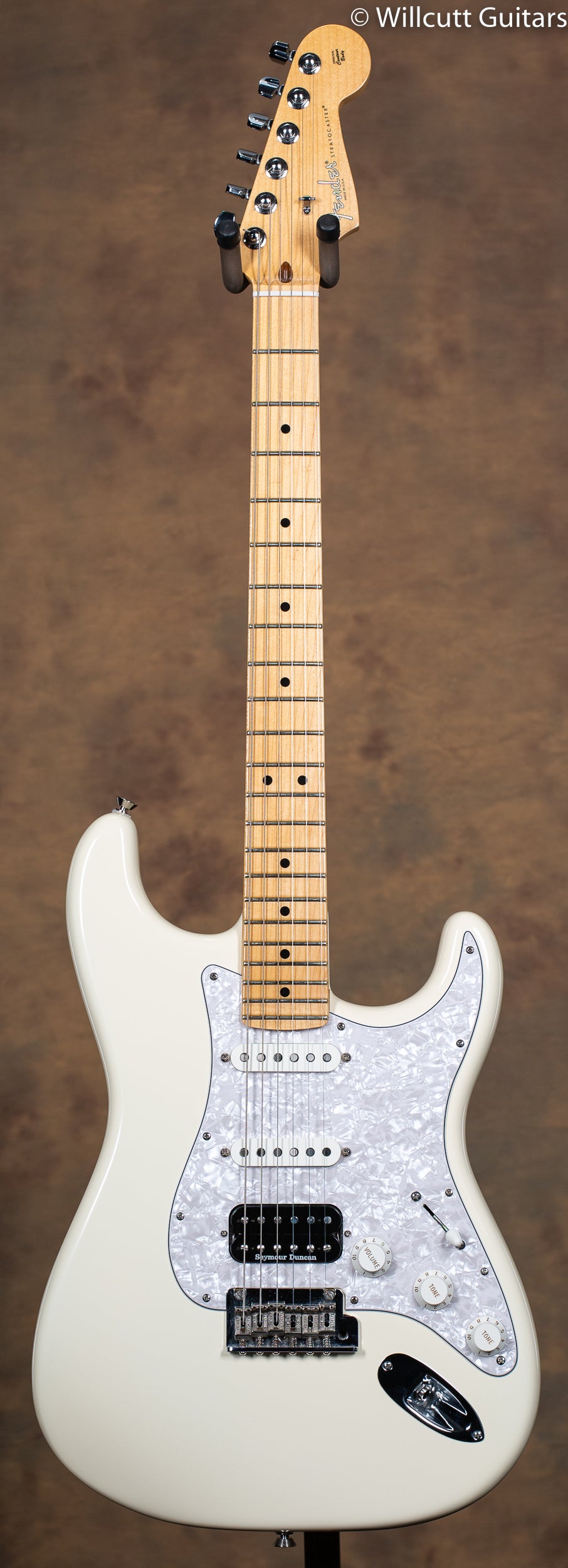 Statocaster Hss Fender American Standard Stratocaster HSS Olympic White - Willcutt Guitars