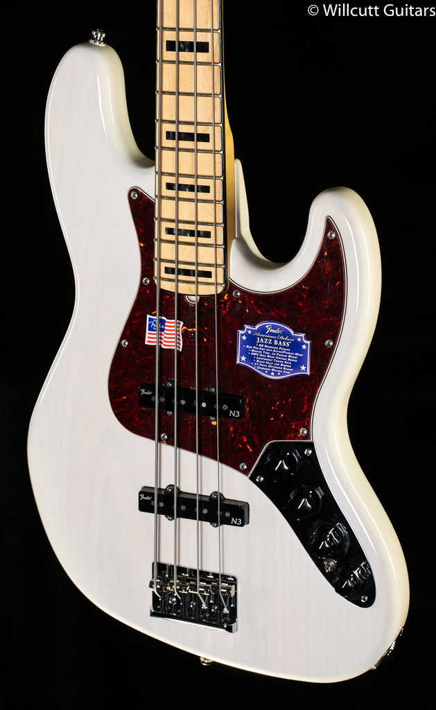 Fender American Deluxe Jazz Bass Ash Maple Fingerboard White