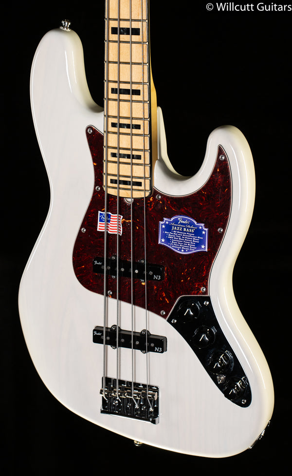 Fender American Deluxe Jazz Bass Ash Maple Fingerboard White